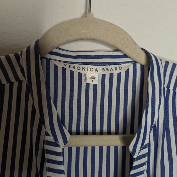 Veronica Beard Striped‎ Ruched Shirt Dress - Picture 7 of 12